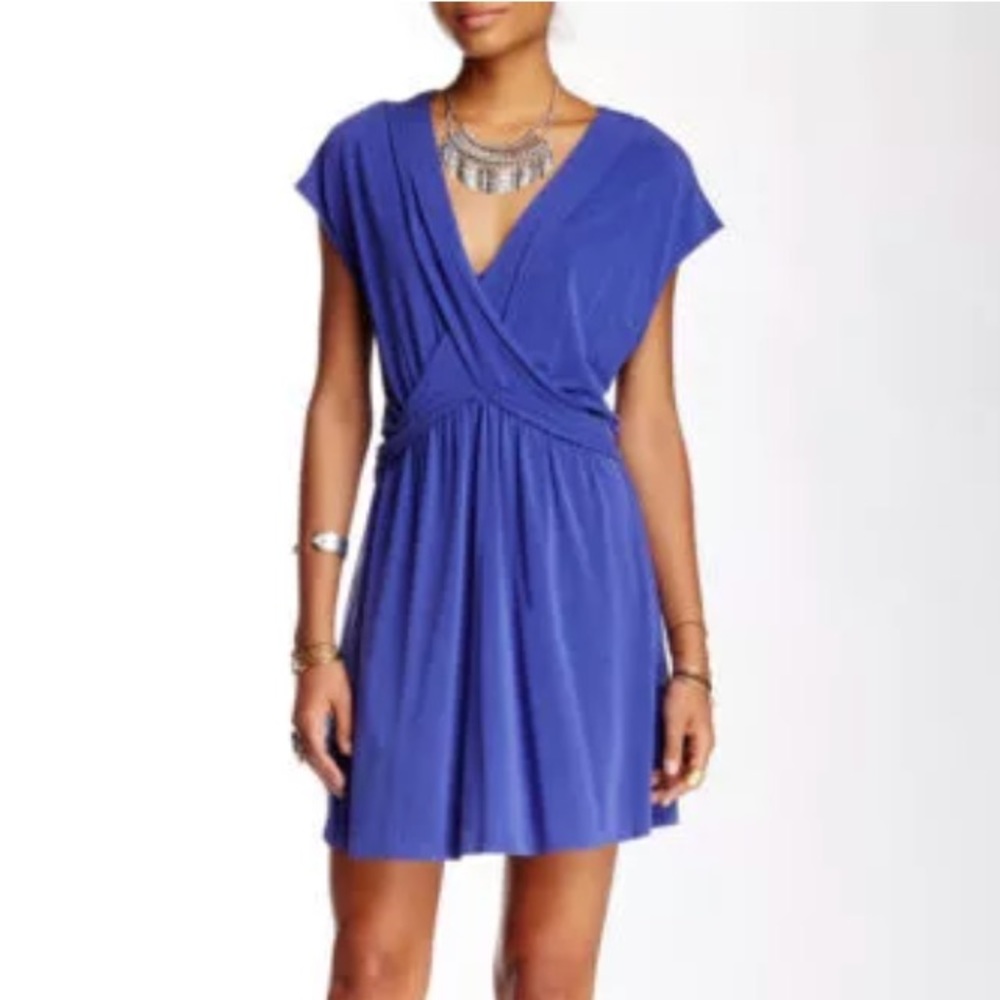 Free People criss cross v-neck cap sleeve dress